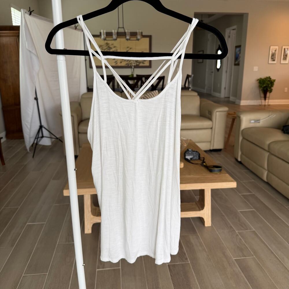 American Eagle Soft & Sexy White Strappy Tank — Size S